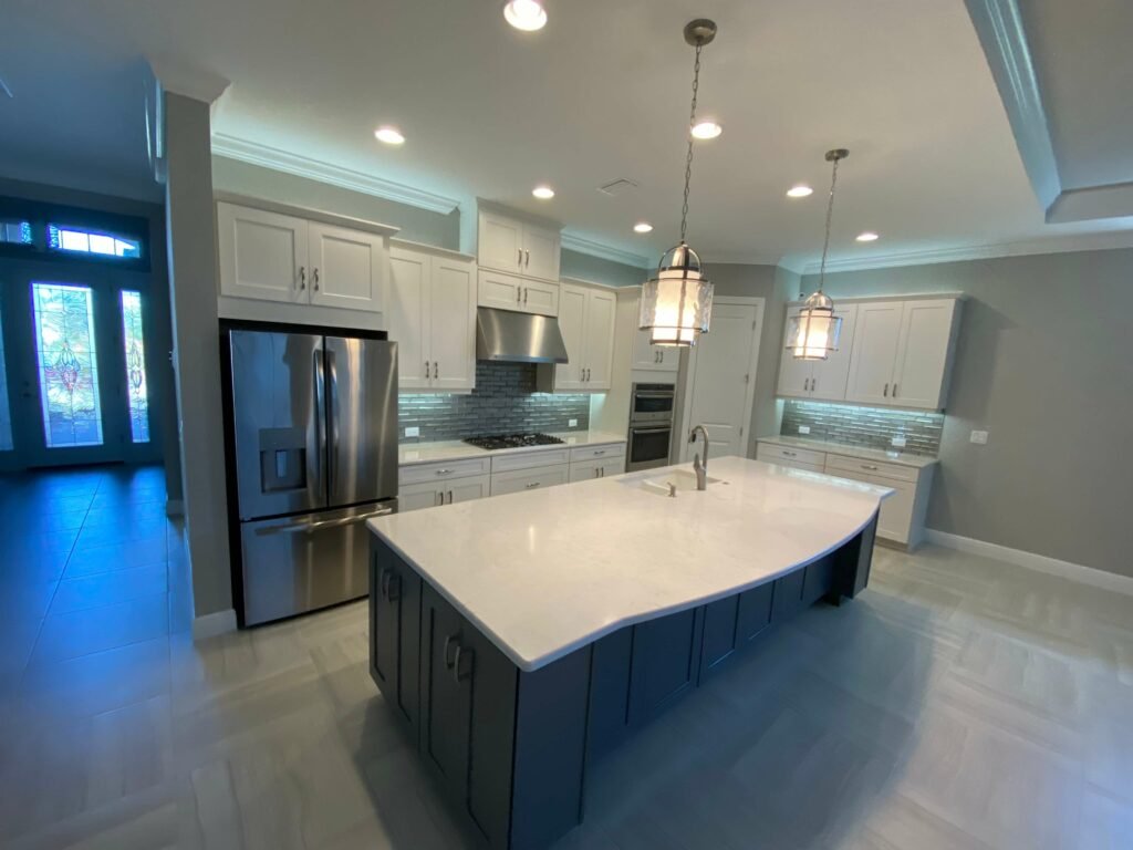 Interior painting — Kitchen and living space